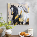 Petal and Plow Wall Decor, Pair of Horse, Canvas, 24" L x 24" H