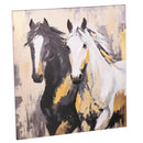 Petal and Plow Wall Decor, Pair of Horse, Canvas, 24" L x 24" H