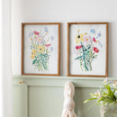 Petal & Plow Indoor Wall Decor, Metal & Wood, Wildflower Bouquet with Wooden Frame