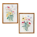 Petal & Plow Indoor Wall Decor, Metal & Wood, Wildflower Bouquet with Wooden Frame