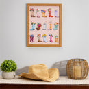 Boots and Bows Wall Decor, Cowboy Boots, Canvas with Glass and Frame, 11" L x 14" H