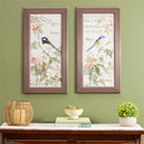 What She Shed Birds on Cherry Trees Wall Decor, Framed 21" L x 9" H, Assort of 2