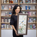What She Shed Birds on Cherry Trees Wall Decor, Framed 21" L x 9" H, Assort of 2