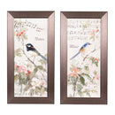 What She Shed Birds on Cherry Trees Wall Decor, Framed 21" L x 9" H, Assort of 2