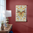 Cottage Garden Indoor Wall Decor Canvas Tapestry, Butterfly in Flowers 36"x24" Canvas Tapestry
