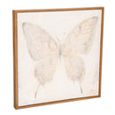 VivaStyle Indoor Wall Decor, Natural Butterfly Canvas, 16"Lx16"H, Asst of 2