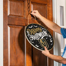 Vegas Golden Knights Halloween Round Door Décor with Hanging Rope, 18x18