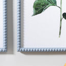 Blue Coastal, Blue Hydrangea Wall Decor, Canvas with Beaded Frame, 16" L x 20" H, Asst of 3