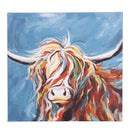 Petal & Plow Wall Decor, Blue Yak, Canvas, 12" L x 12 H