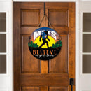 New York Mets Bigfoot Round Door Décor with Hanging Rope, 18x18