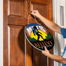 New York Mets Bigfoot Round Door Décor with Hanging Rope, 18x18