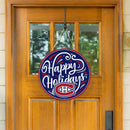 Montreal Canadiens Holiday Round Door Décor with Hanging Rope, 18x18