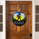 Los Angeles Dodgers Bigfoot Round Door Decor with Hanging Rope, 18x18