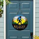 Los Angeles Chargers Bigfoot Round Door Décor with Hanging Rope, 18x18