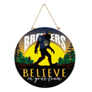 Milwaukee Brewers Bigfoot Round Door Décor with Hanging Rope, 18x18