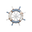 Blue Coastal Outdoor Wall Decor, Metal, Nautical Clock, 21" L x 21" H
