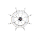 Blue Coastal Outdoor Wall Decor, Metal, Nautical Clock, 21" L x 21" H