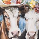 Petal & Plow Indoor Wall Decor, Textile, Cow Couple Canvas, 24" L x 24" H
