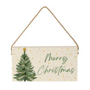 Shades of Emerald Hanging Sign, "Merry Christmas", 11"x6”