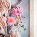 Petal & Plow Indoor Wall Decor, Metal, Yak with Florals Metal with Wooden Frame Wall Art, 20" L x 20