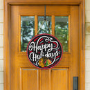 Chicago Blackhawks Holiday Round Door Décor with Hanging Rope, 18x18