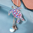 Blue Coastal Sea Adventures Keychains Zinc Car Charm, Turtles, CDU