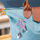 Blue Coastal Sea Adventures Keychains Zinc Car Charm, Turtles, CDU