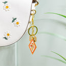 Cottage Garden Keychain, Floral, Asst of 3, Display