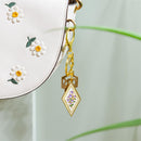 Cottage Garden Keychain, Floral, Asst of 3, Display