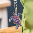 Blue Coastal Sea Adventures Keychains Zinc Key Ring, Turtles, CDU