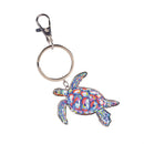 Blue Coastal Sea Adventures Keychains Zinc Key Ring, Turtles, CDU
