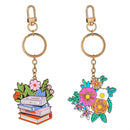 Cottage Garden Keychain, Floral Books, Asst of 2, Display