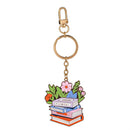Cottage Garden Keychain, Floral Books, Asst of 2, Display