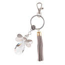Tear Shaped with Bow Tie Glass Key Ring, Asst of 3, CDU
