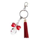 Tear Shaped with Bow Tie Glass Key Ring, Asst of 3, CDU