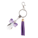 Tear Shaped with Bow Tie Glass Key Ring, Asst of 3, CDU