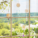 Cottage Garden Hanging Charm, Metal Flower, Asst of 4, Display