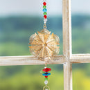 Cottage Garden Hanging Charm, Metal Flower, Asst of 4, Display