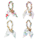 Cottage Garden Keychain, Fabric Bag Charm, Asst of 4, Display