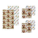 Hillside Pasture Farm Highland Cow Kitchen Gift Set Quick Dry, 1pc Towel and 2pc Dish Cloth