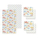 What She Shed Sprinklin' Blossoms Kitchen Gift Set Quick Dry, 1pc Towel and 2pc Dish Cloth