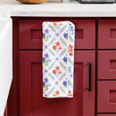 Red, White, & Bloom Kitchen Towel Quick Dry Waffle Weave Double-Sided, 30"L x 18"W