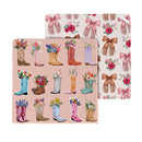 Hillside Pasture Western Cowboy Boots Kitchen Gift Set Quick Dry, 1pc Towel and 2pc Dish Cloth