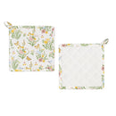 Bunny Blooms Kitchen Gift Set Oven Mitt and Pot Holder, Set of 2