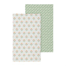 Cottage Garden Floral Quatrefoil Kitchen Gift Set Quick Dry, 1pc Towel and 2pc Dish Cloth
