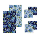 VivaStyle Hydrangea Haven Kitchen Gift Set Quick Dry, 1pc Towel and 2pc Dish Cloth