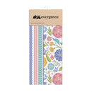 Hop Into Spring Kitchen Towel Quick Dry Waffle Weave Double-Sided, Block Florals, 30"L x 18"W