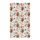 Hillside Pasture Kitchen Towel Quick Dry Waffle Weave Double-Sided, Farm Highland Cow, 30"L x 18"W