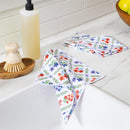 Red, White, & Bloom Quick Dry Dish Cloth, Set of 3, 10"x10"