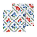 Red, White, & Bloom Quick Dry Dish Cloth, Set of 3, 10"x10"